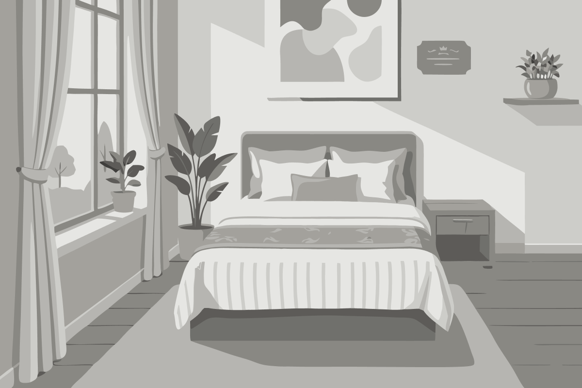 Standard Double Room with Two Double Beds and City View